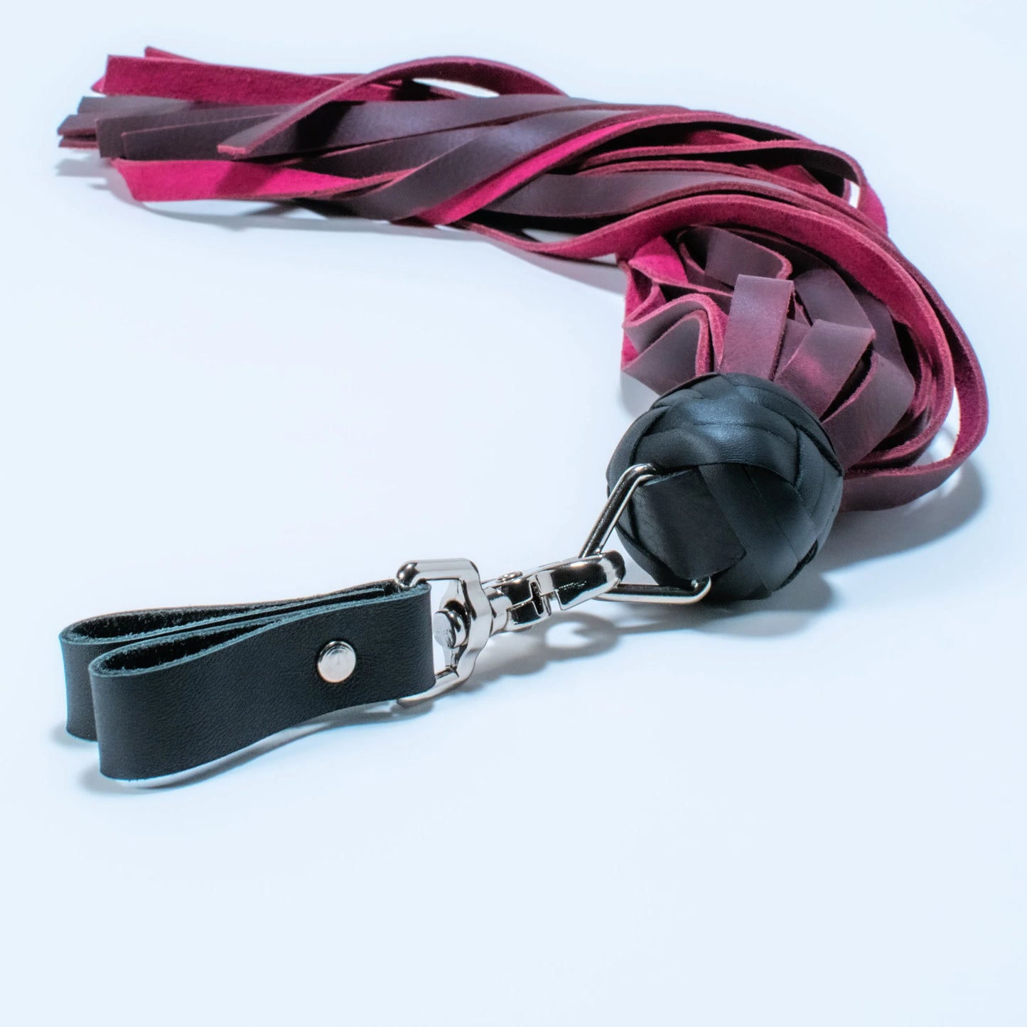 Magenta Leather Finger Floggers