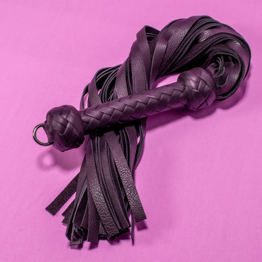 Soft & Sensual Black Leather Flogger