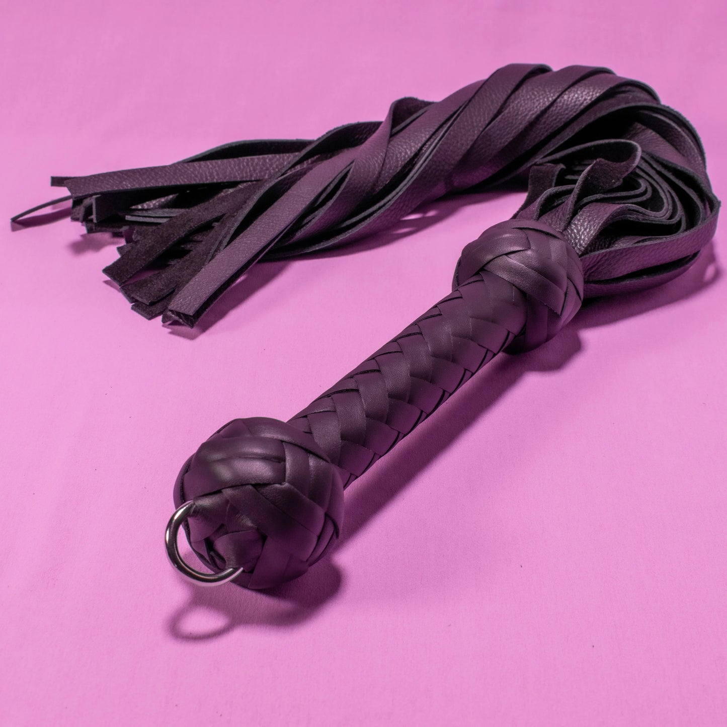 Soft & Sensual Black Leather Flogger