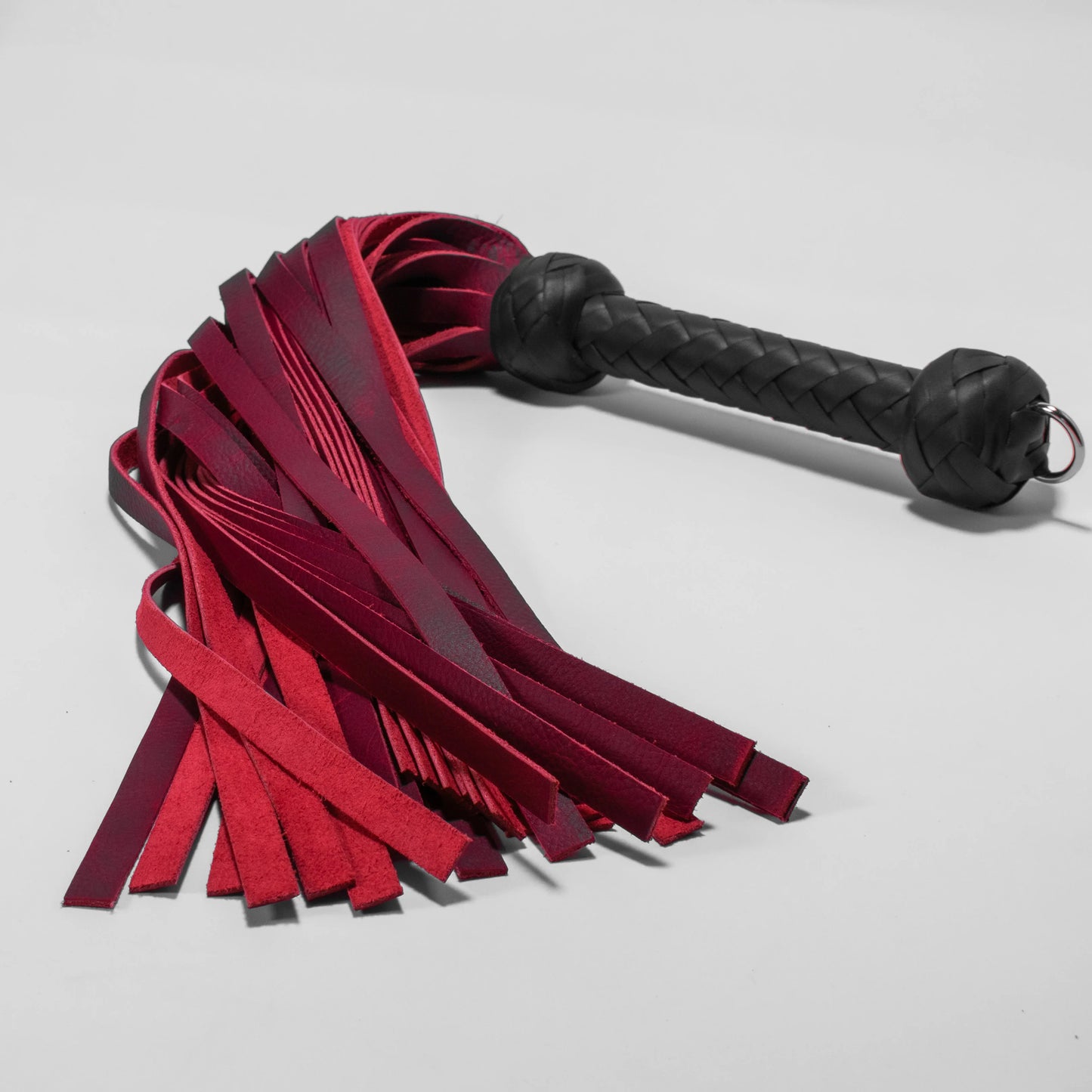 Classic Black & Red Leather Flogger