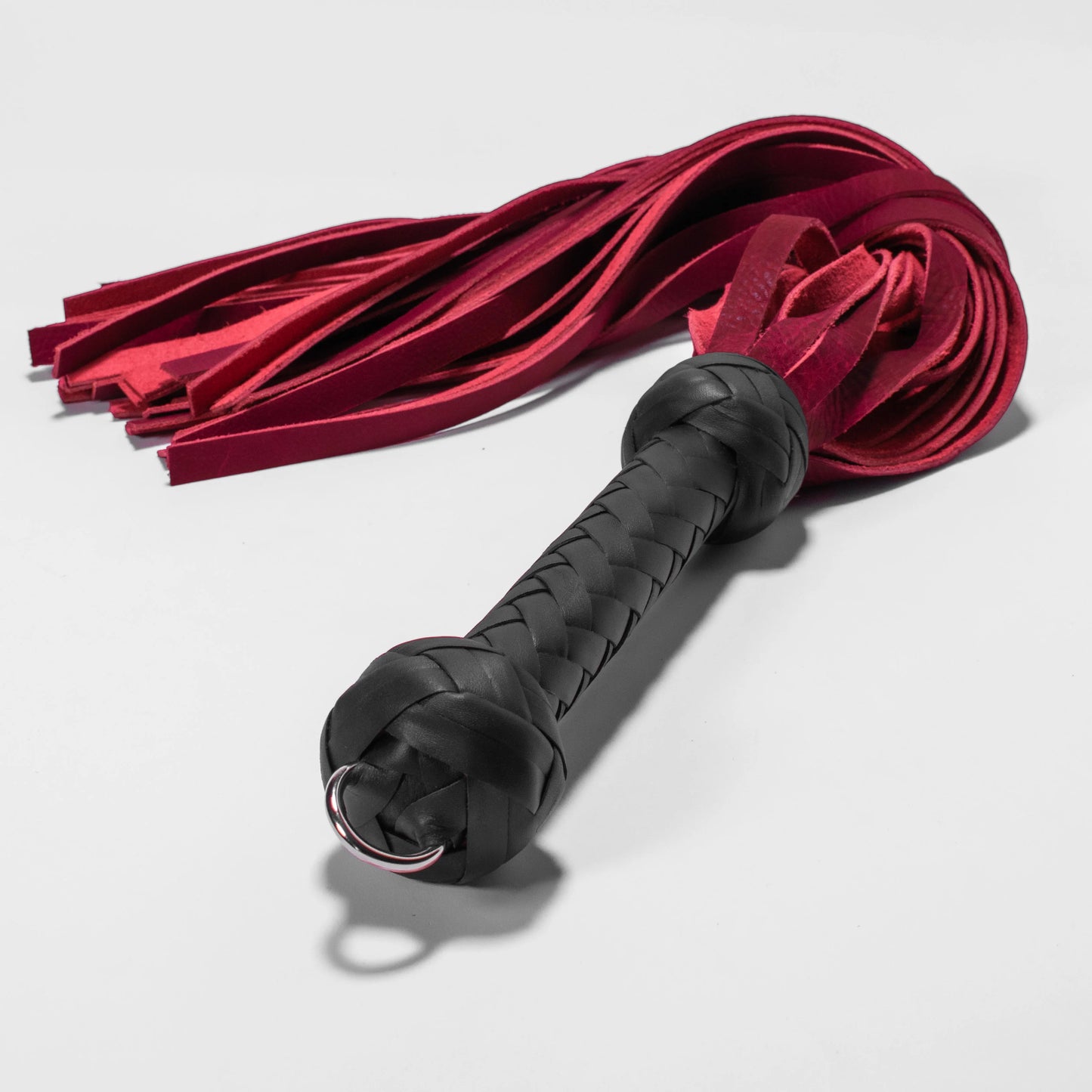 Classic Black & Red Leather Flogger