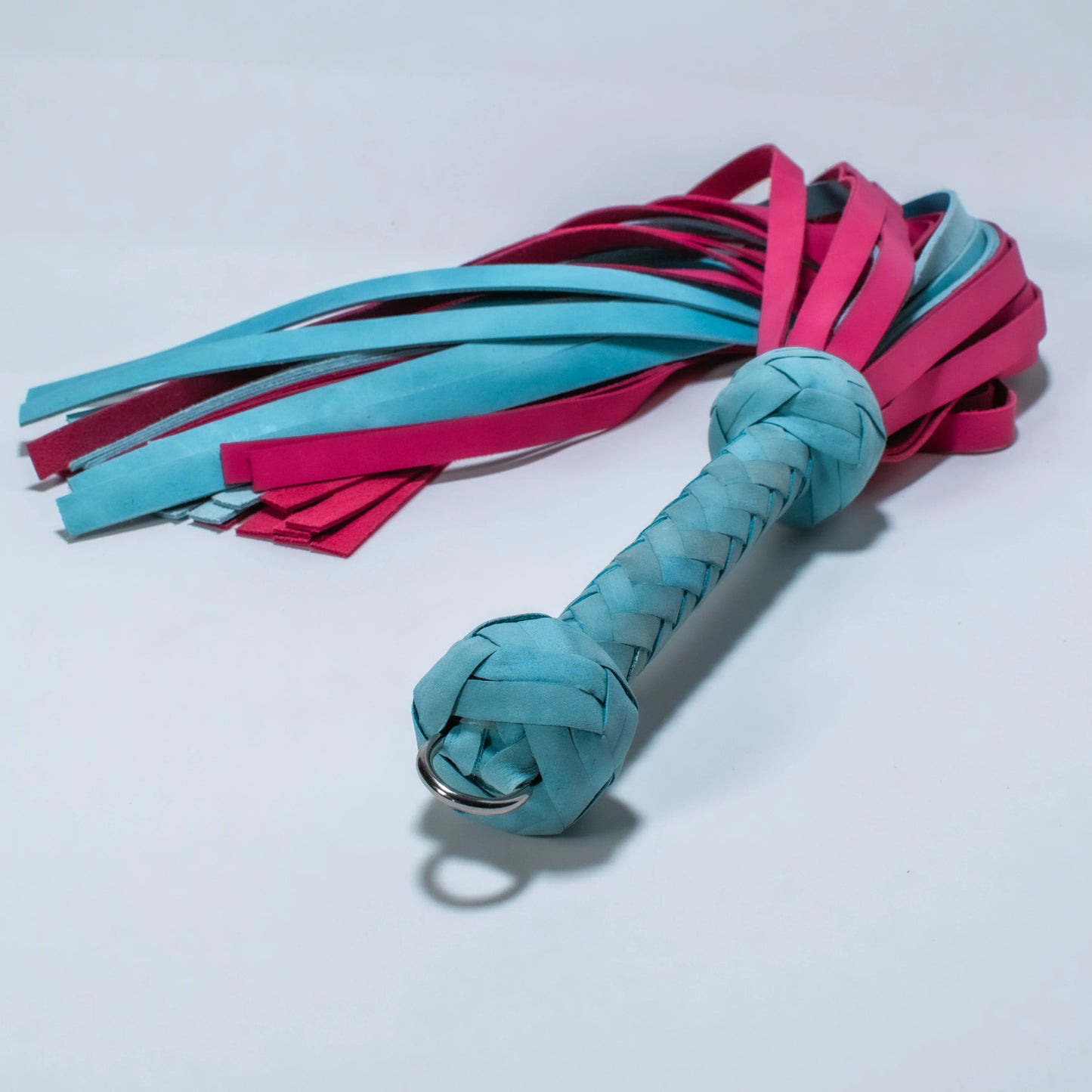 Cotton Candy Stingy Leather Flogger