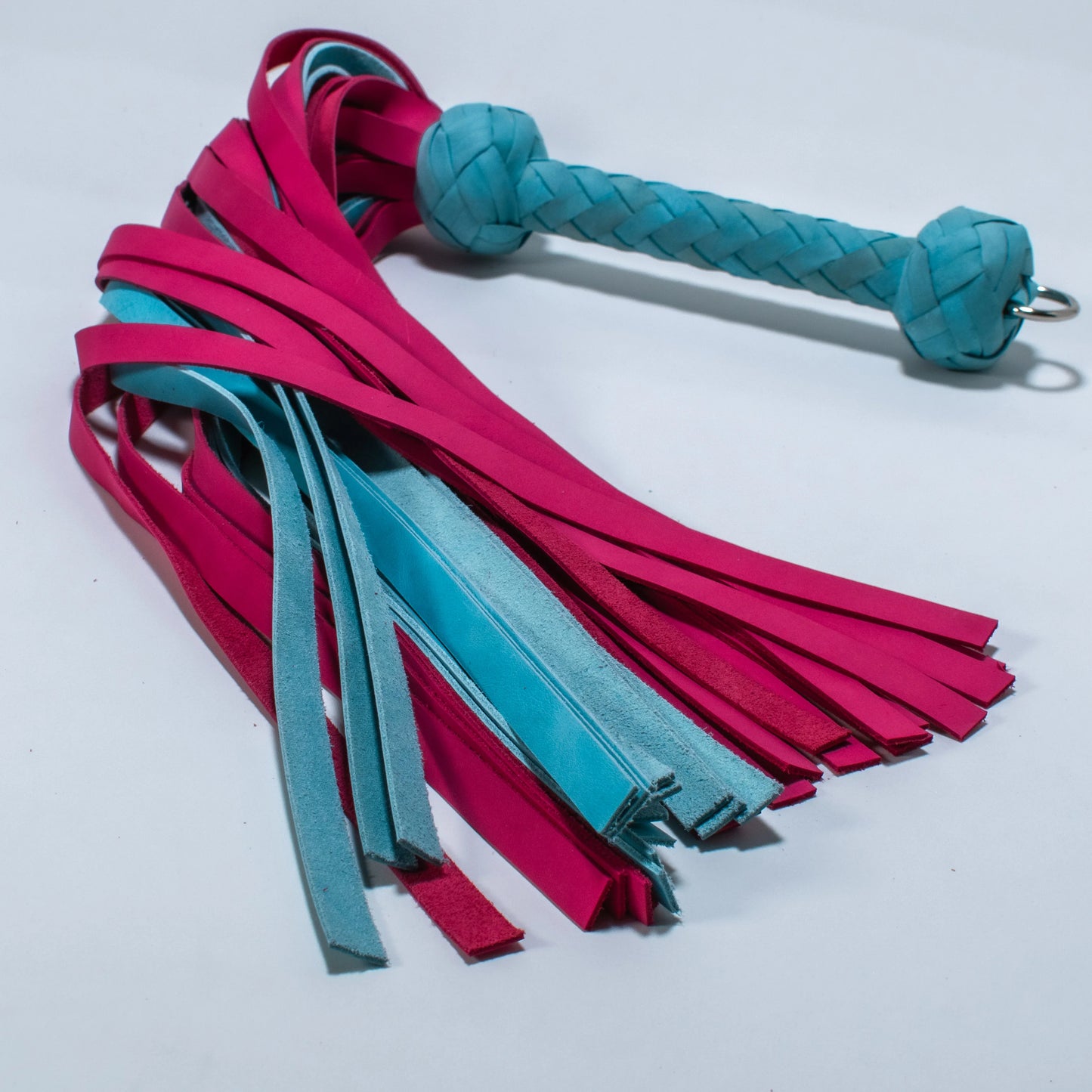 Cotton Candy Stingy Leather Flogger