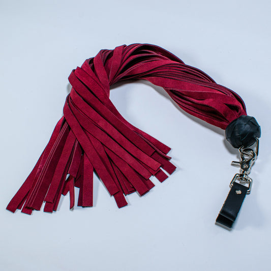 Red Suede Leather Finger Floggers