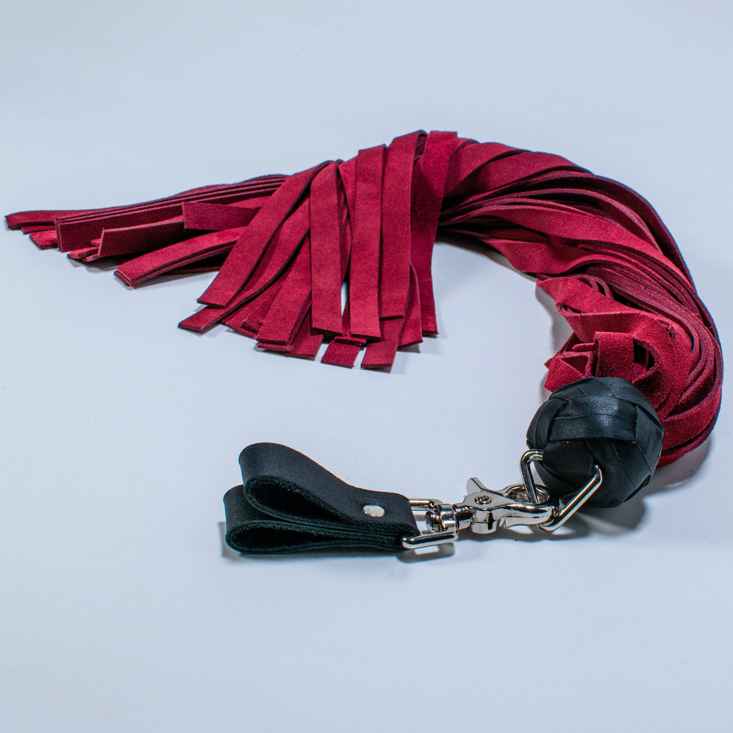 Red Suede Leather Finger Floggers