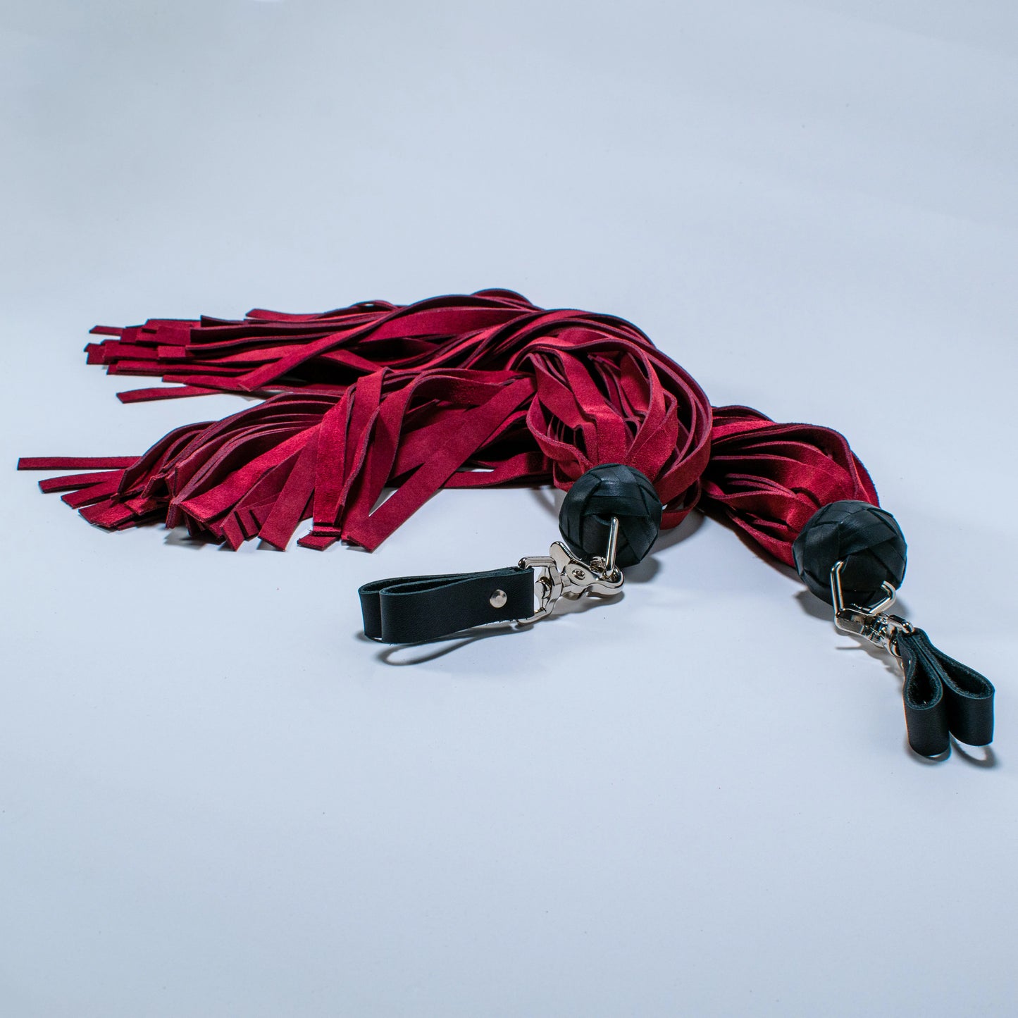 Red Suede Leather Finger Floggers