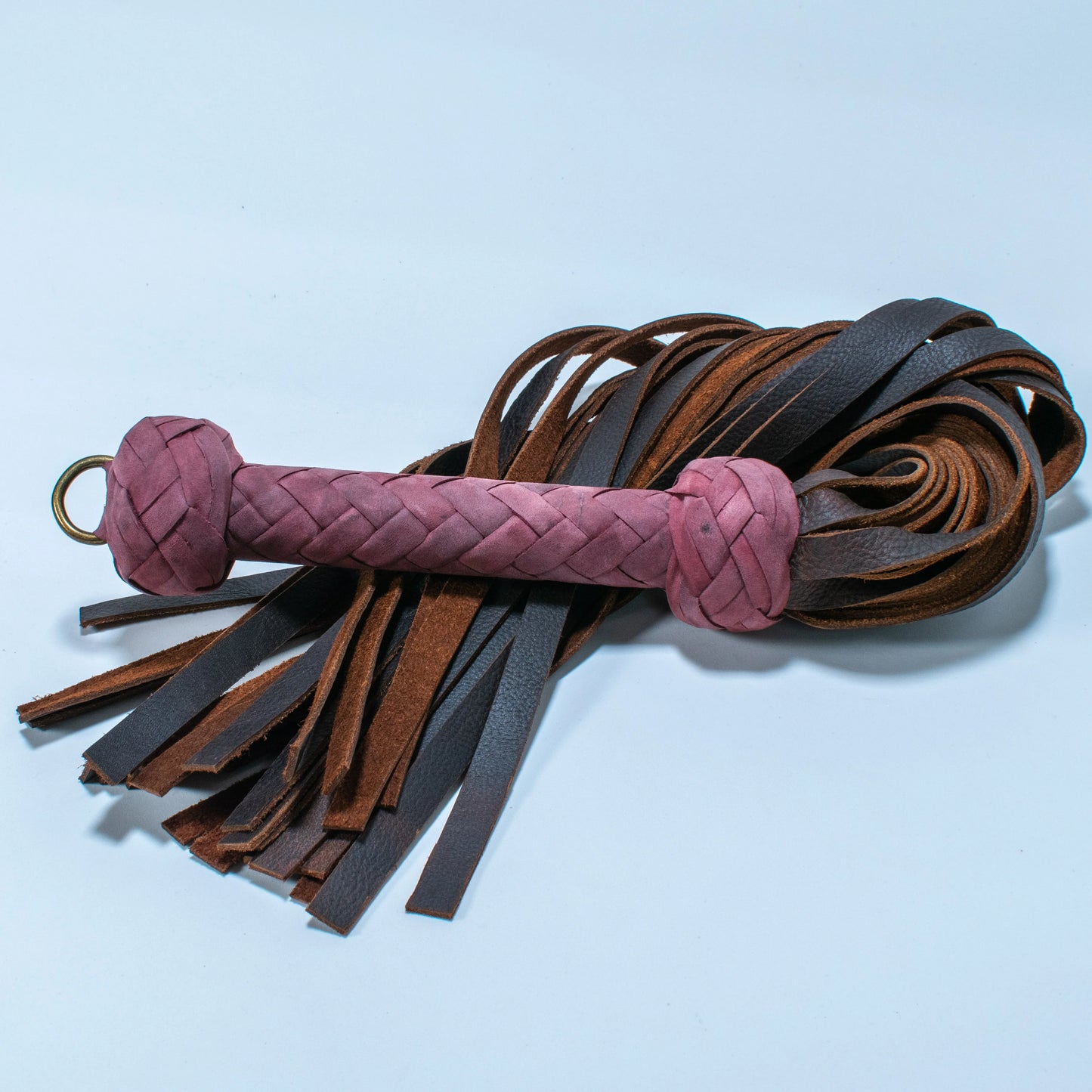 Classic Brown & Purple Leather Flogger