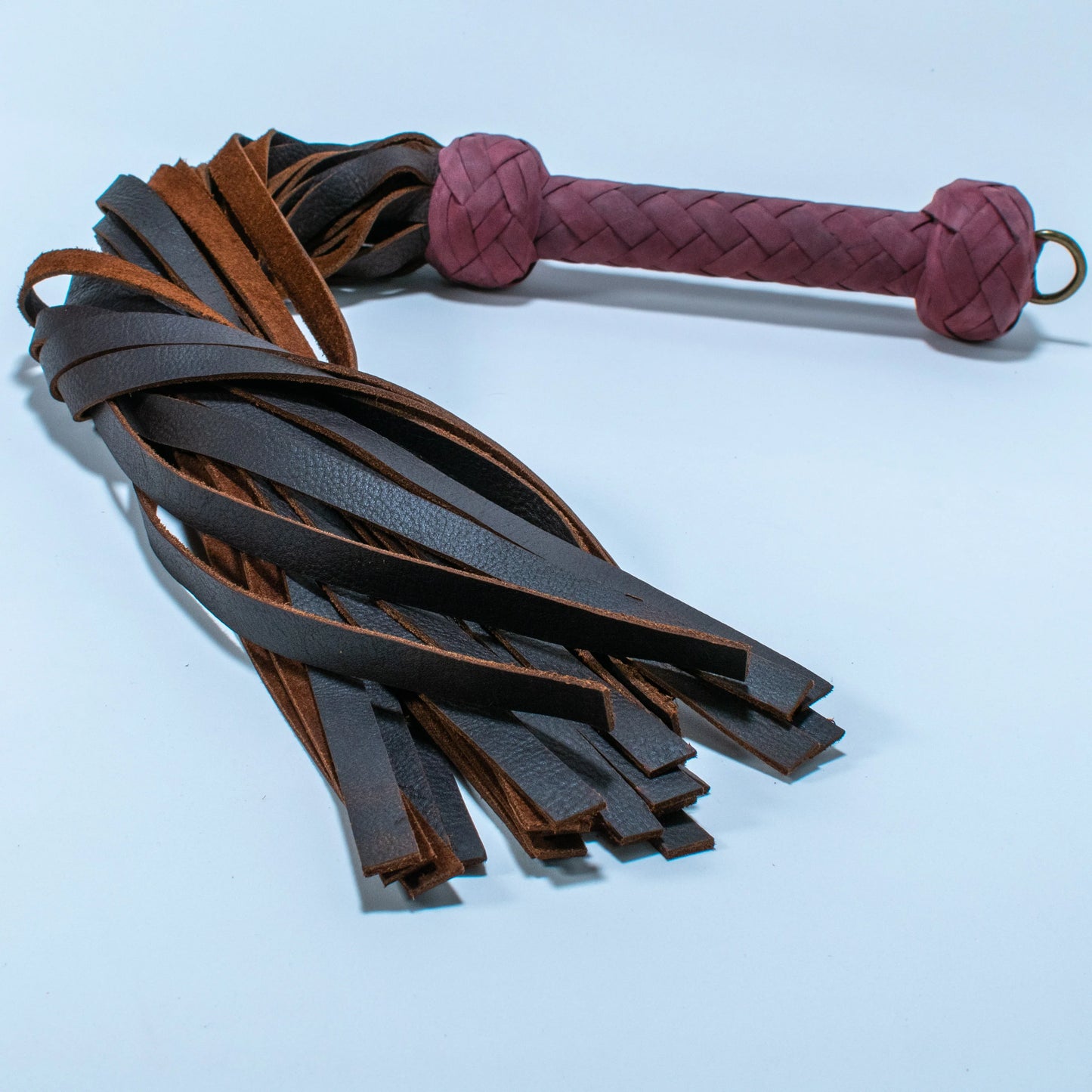 Classic Brown & Purple Leather Flogger