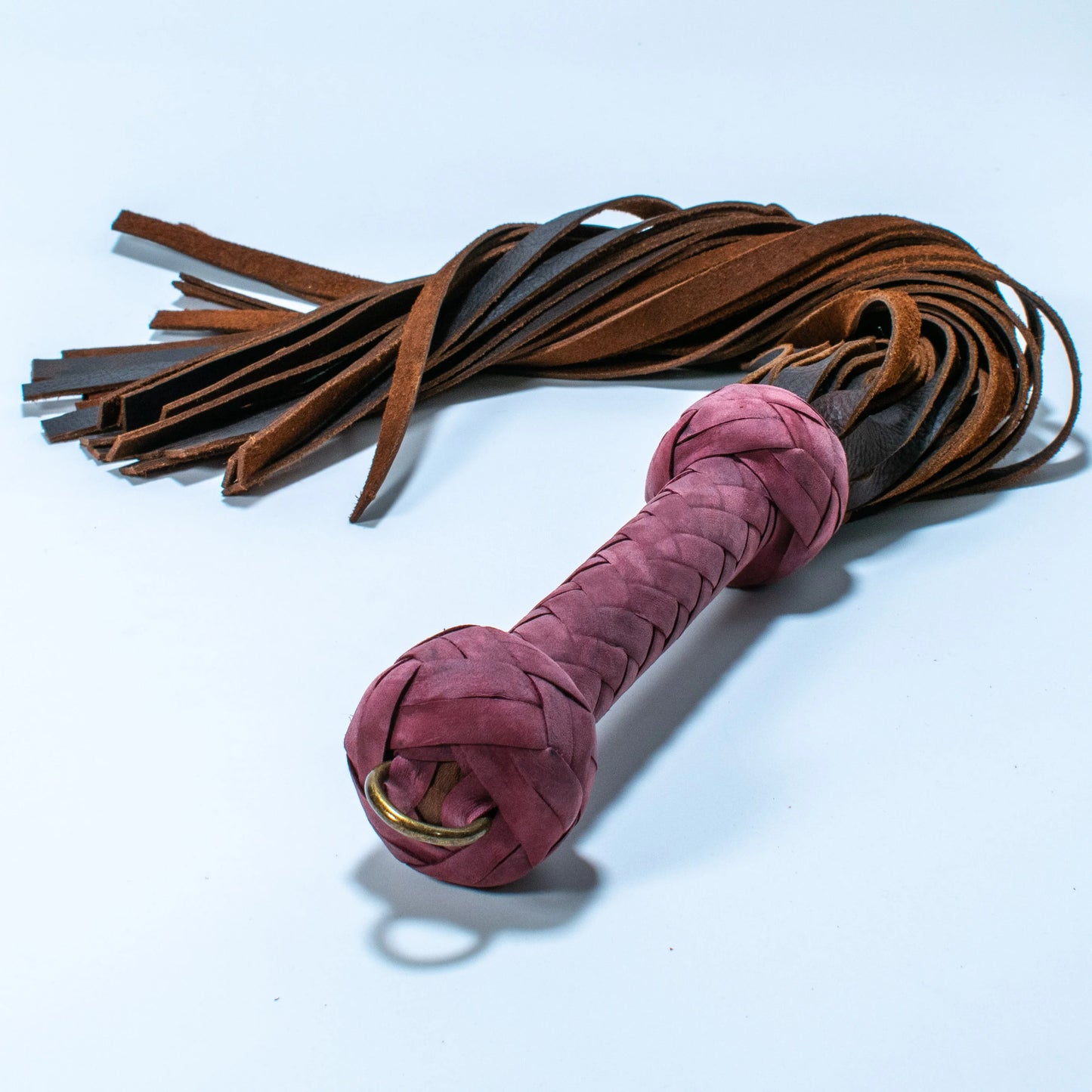 Classic Brown & Purple Leather Flogger