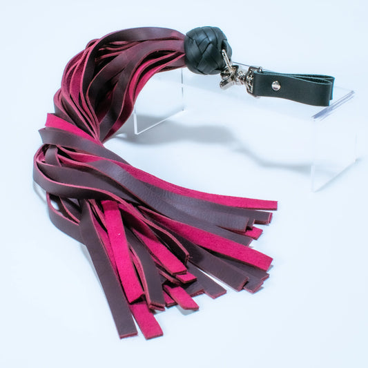 Magenta Leather Finger Floggers