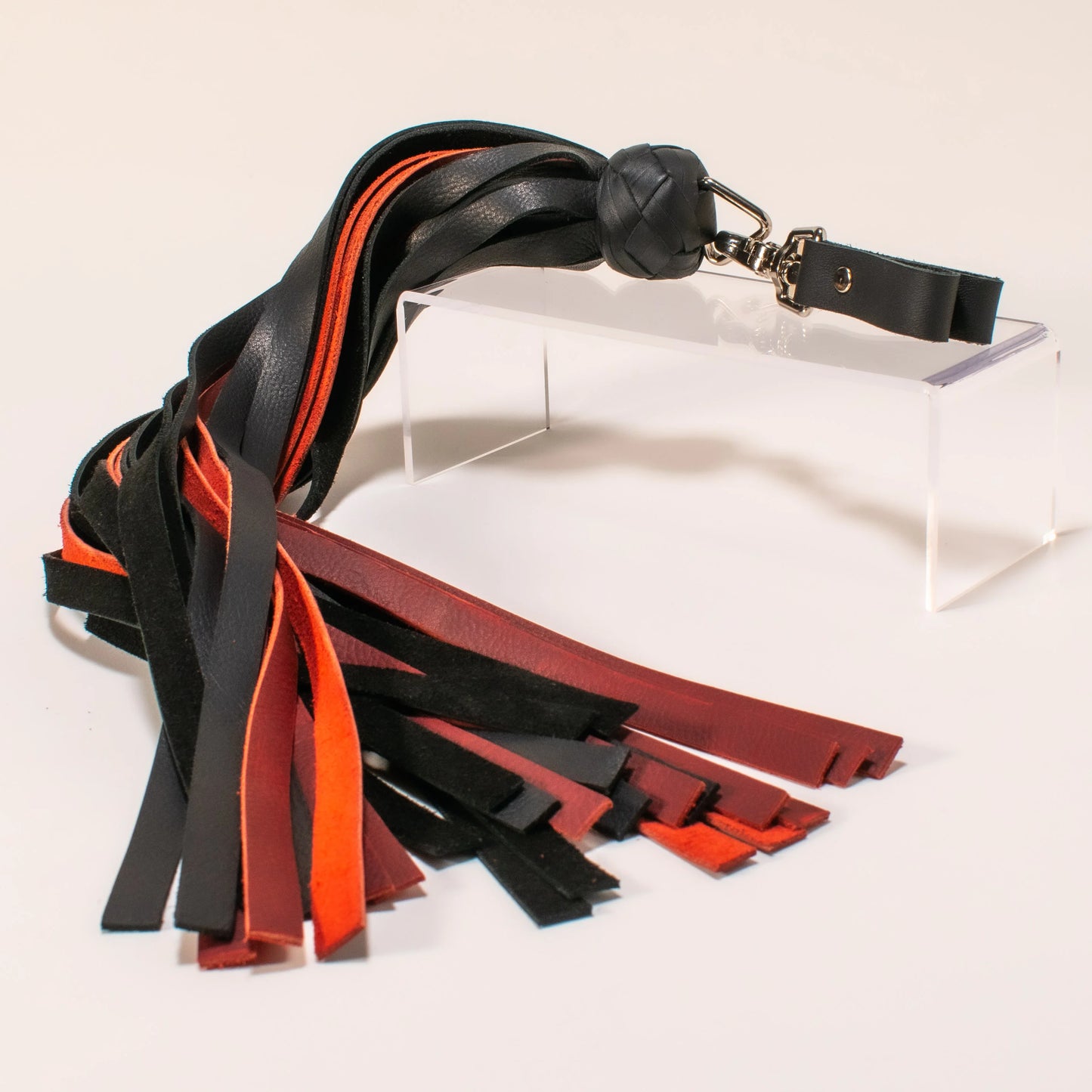 Red & Black Leather Finger Flogger