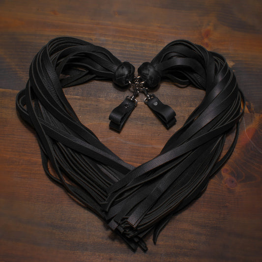 Black Leather Finger Floggers